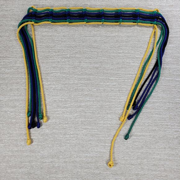 VTG Yves Saint Laurent Trimmings Woven Rope Belt Womens Statement Fringe Boho main image 7
